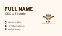 Cowboy Skull Hat Business Card Design