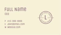 Purple Circle Letter Business Card Image Preview