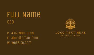 Tree Bookstore Book Business Card Image Preview