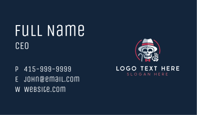 Skull Gentleman Fashion Business Card Image Preview
