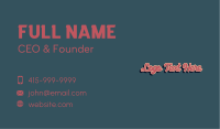 Fun Retro Wordmark Business Card Image Preview
