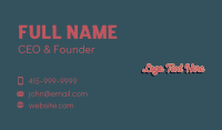 Fun Retro Wordmark Business Card Design