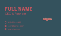 Fun Retro Wordmark Business Card Image Preview