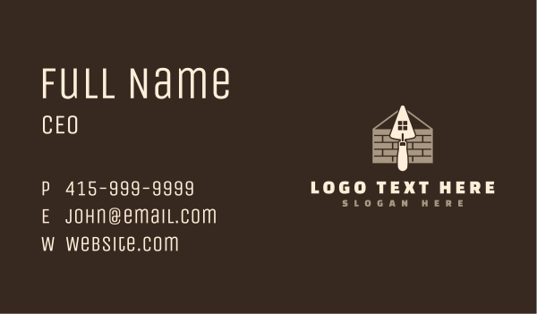 Brick Wall Construction Business Card Design Image Preview