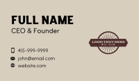 Vintage Wheel Cowboy Wordmark  Business Card Image Preview