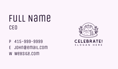 Sweet Birthday Cake Business Card Image Preview