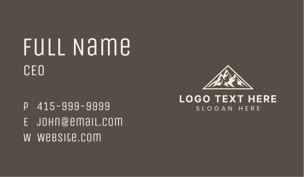 Triangle Outdoor Mountain  Business Card Design Image Preview