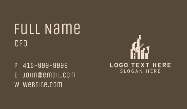 High-rise Building Construction Business Card Design Image Preview