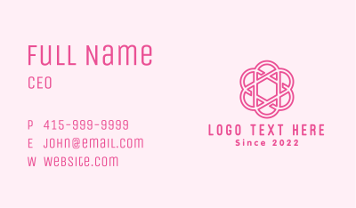 Flower Hexagon Pattern Business Card Image Preview