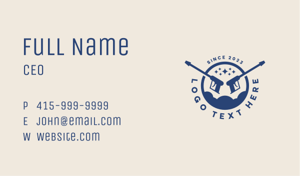 Cleaner Pressure Washing Business Card Design Image Preview