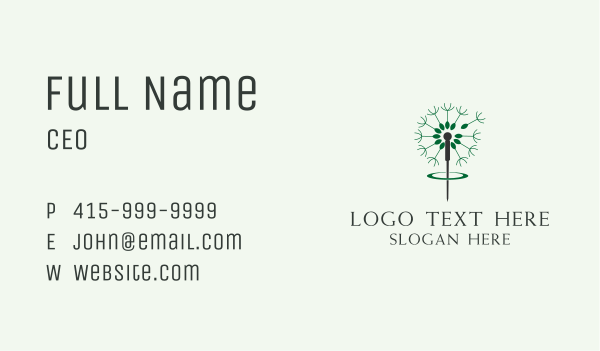 Dandelion Acupuncture Therapy Business Card Design Image Preview