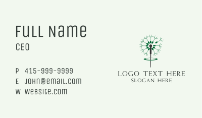 Dandelion Acupuncture Therapy Business Card Image Preview