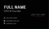 Slim Minimalist Wordmark Business Card Image Preview
