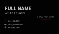 Slim Minimalist Wordmark Business Card Design