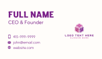Artificial Intelligence Cube Business Card Design
