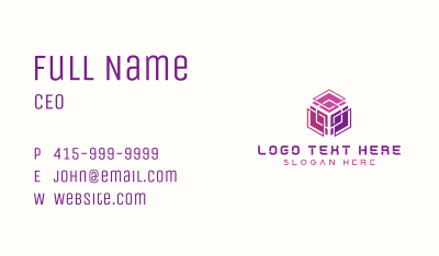 Artificial Intelligence Cube Business Card Image Preview