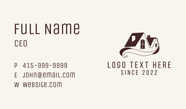 Residence House Roof Banner Business Card Design Image Preview