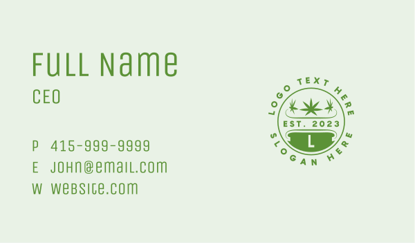 Marijuana Dispensary Lettermark Business Card Design Image Preview