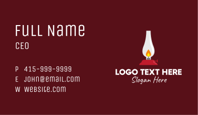 Antique Candle Lamp  Business Card Image Preview