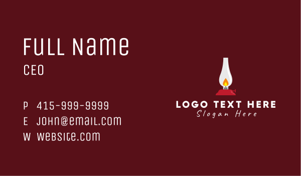 Antique Candle Lamp  Business Card Design Image Preview