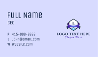 Diamond Ribbon Lettermark Business Card Image Preview