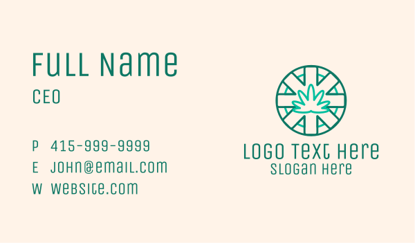Medicinal Cannabis Leaf Business Card Design Image Preview