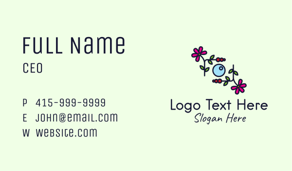 Multicolor Floral Camera Business Card Design Image Preview