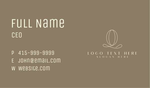 Minimalist Classic Letter Q Business Card Design Image Preview