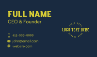 Apparel Business Calligraphy Wordmark Business Card Preview