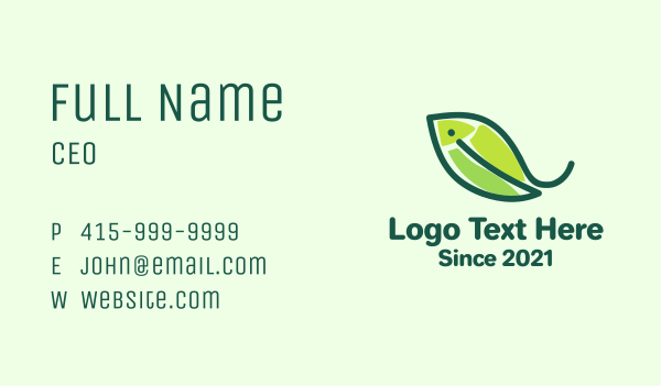 Fish Nature Leaf Business Card Design Image Preview