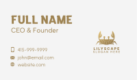 Gradient Golden Crab Business Card Image Preview