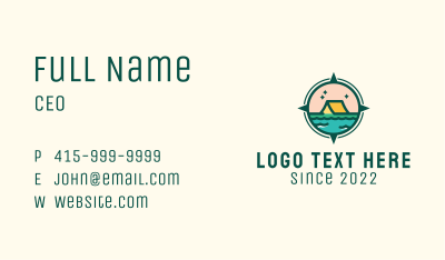 Outdoor River Lake Camping  Business Card