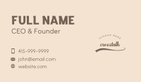 Traditional Script Handwriting Business Card Image Preview