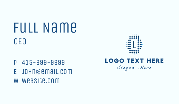 Diamond Pattern Lettermark Business Card Design Image Preview