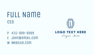 Diamond Pattern Lettermark Business Card Image Preview