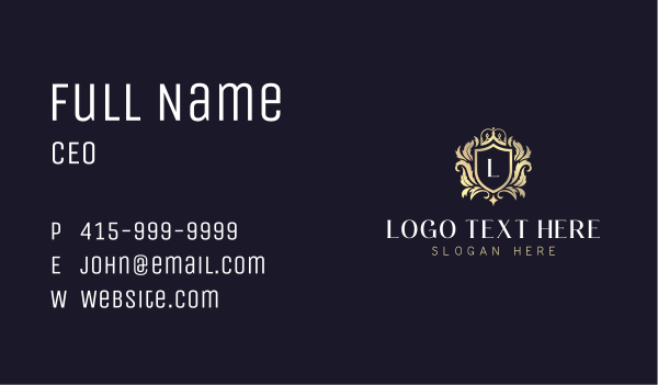 Luxury Royal Event Business Card Design Image Preview