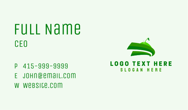 Green Golf Course Business Card Design Image Preview