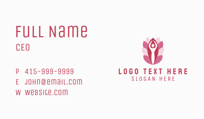 Wellness Yoga Flower  Business Card Image Preview