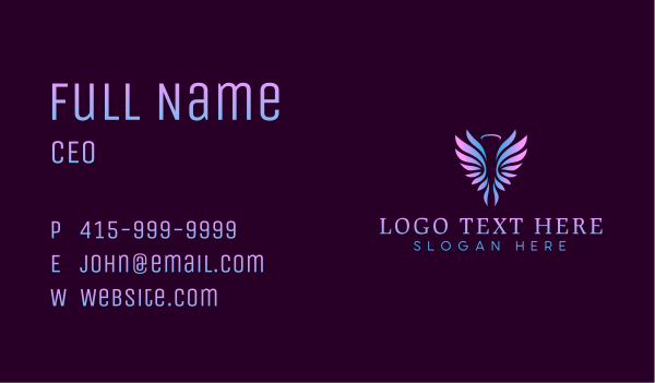 Angel Wings Halo Business Card Design Image Preview