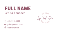 Elegant Cursive Wordmark Business Card Image Preview