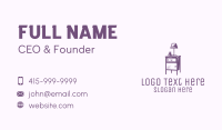 Purple Side Table Business Card Preview