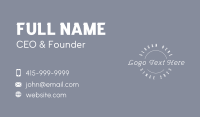 Fashion Firm Wordmark Business Card Design