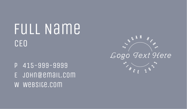 Fashion Firm Wordmark Business Card Design Image Preview