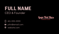 Retro Fashion Wordmark  Business Card Image Preview