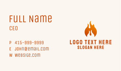 Fire Energy Fuel  Business Card Image Preview