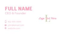 Cute Script Lettermark Business Card Image Preview