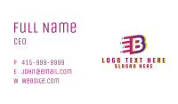 Speedy Letter B Motion Business Card Image Preview