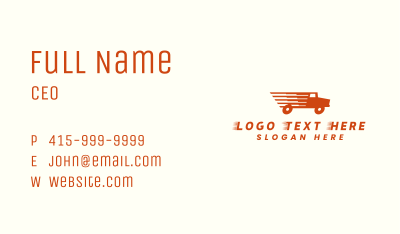 Moving Truck Logistics Business Card Image Preview