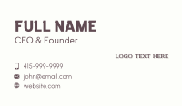 Brown Classic Wordmark  Business Card Image Preview