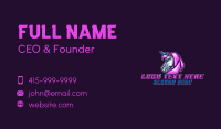 Unicorn Gamer Stallion Business Card Image Preview